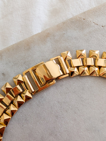 Collier or et perles