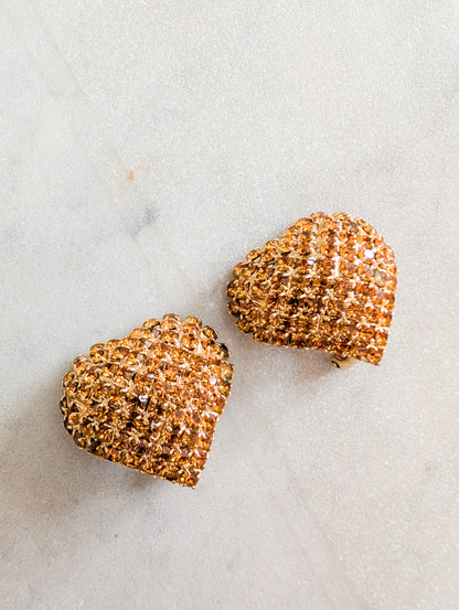 Boucles Strass cœurs