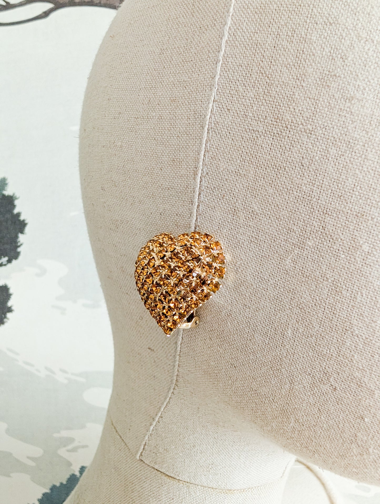 Boucles Strass cœurs