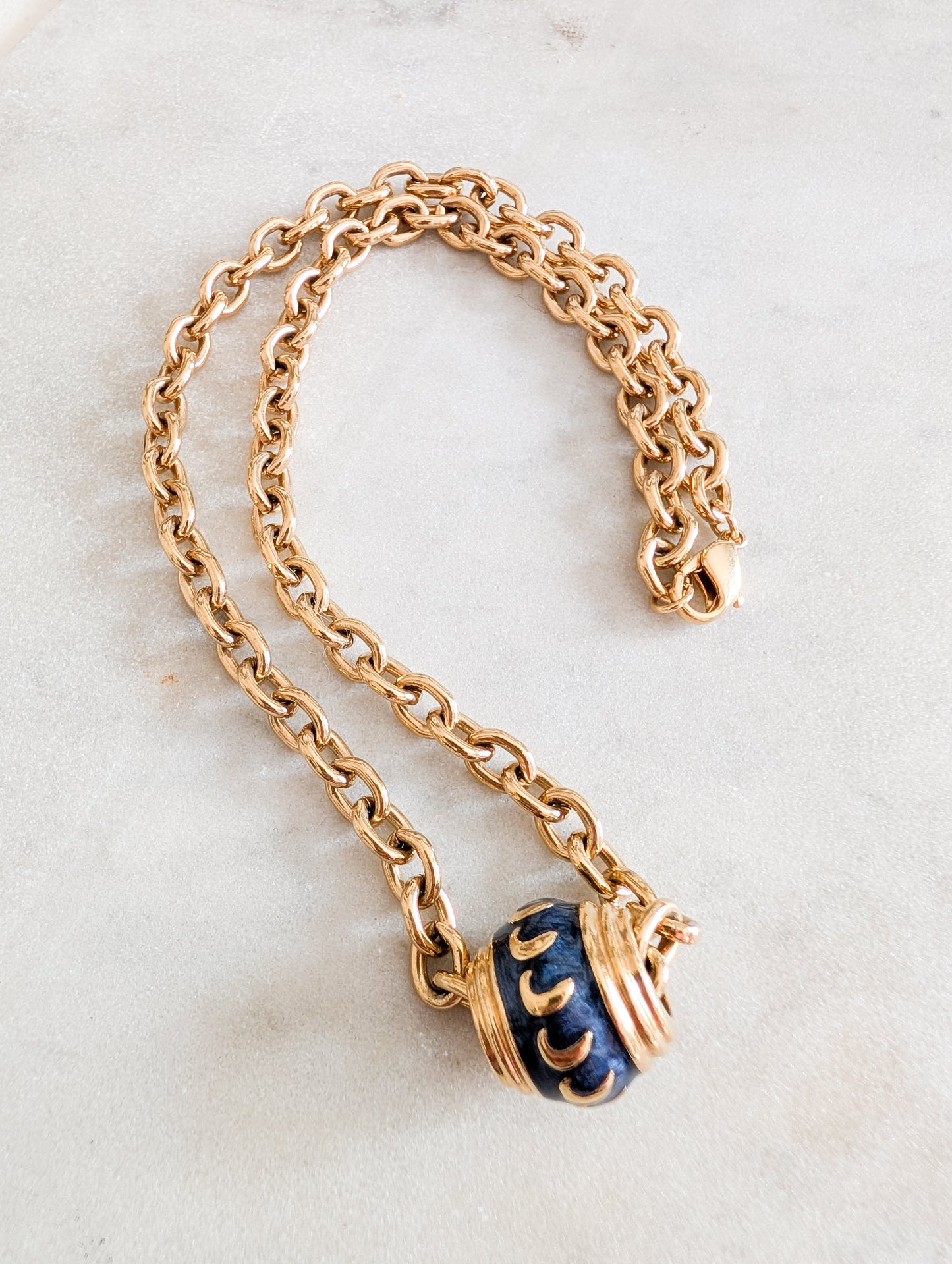 Collier perle laquée