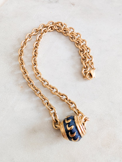 Collier perle laquée