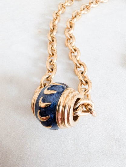 Collier perle laquée