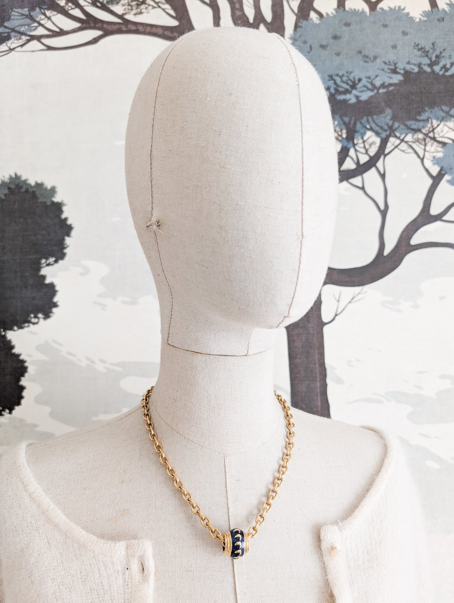 Collier perle laquée