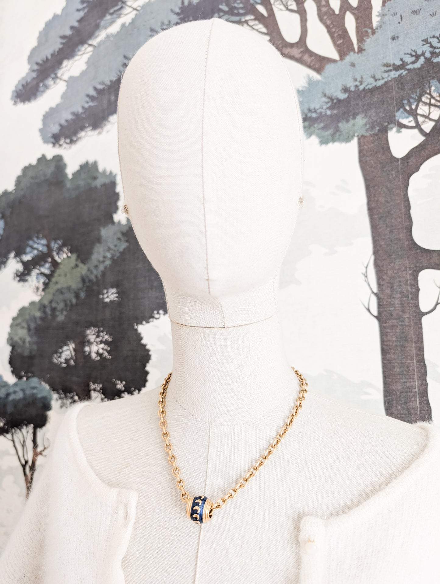 Collier perle laquée