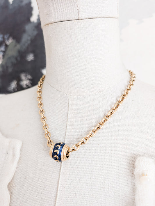 Collier perle laquée