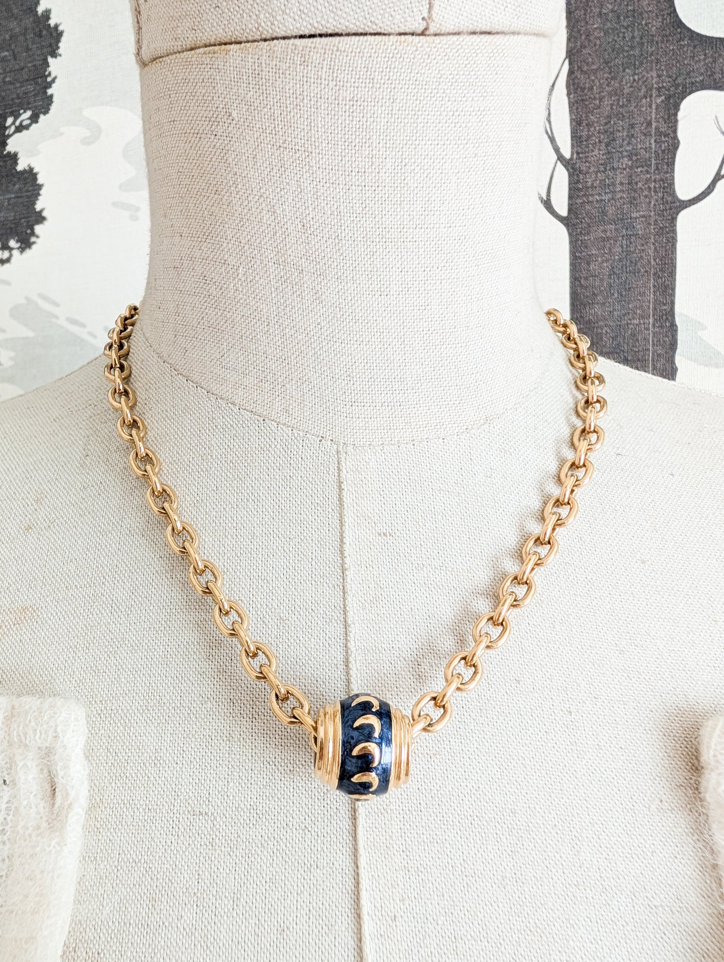 Collier perle laquée