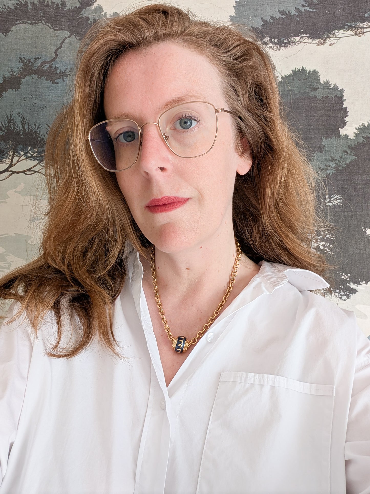 Collier perle laquée