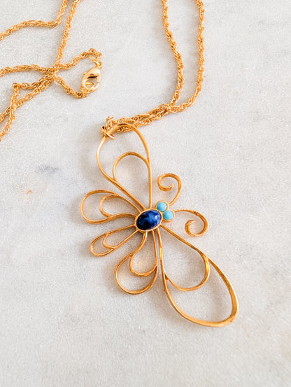 Sautoir Papillon 70's Corocraft