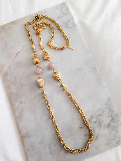 Sautoir perles quartz Corocraft