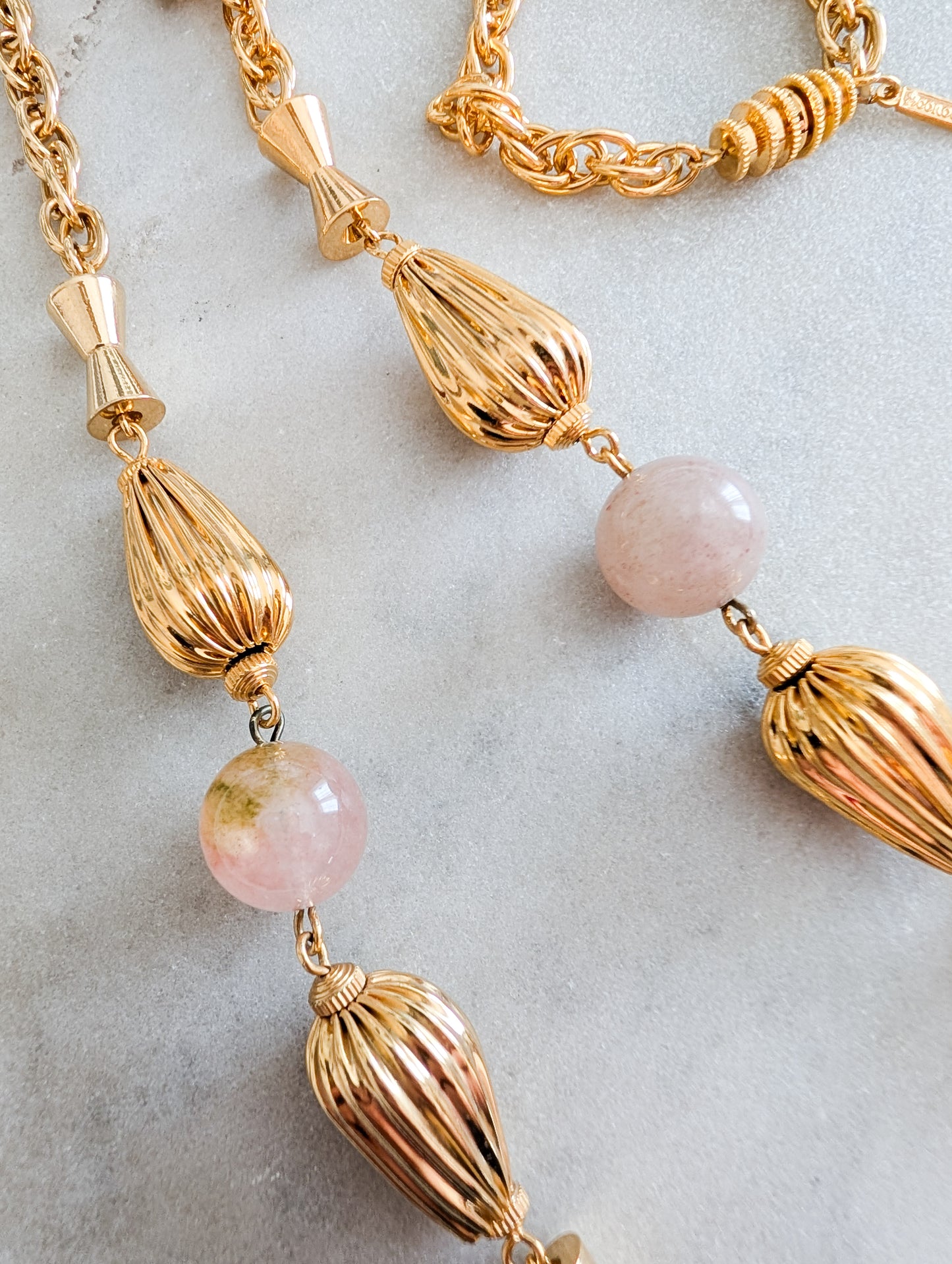 Sautoir perles quartz Corocraft