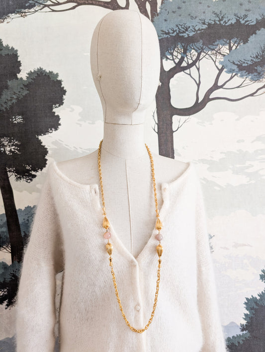 Sautoir perles quartz Corocraft