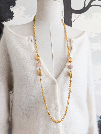 Sautoir perles quartz Corocraft