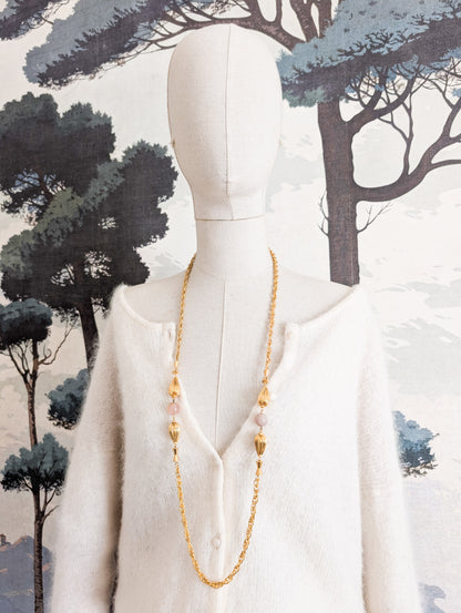 Sautoir perles quartz Corocraft