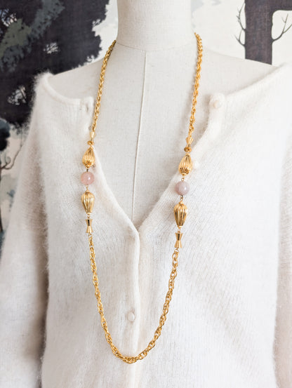 Sautoir perles quartz Corocraft