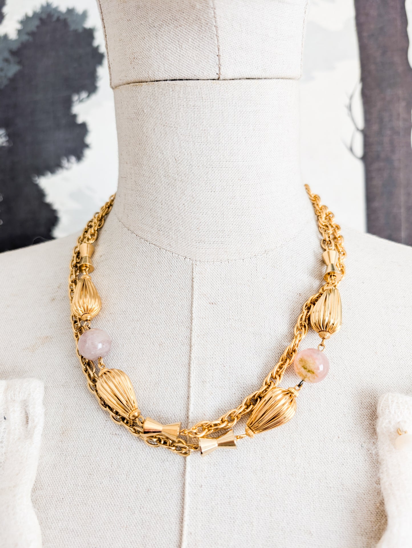 Sautoir perles quartz Corocraft