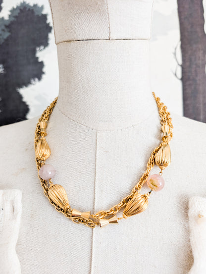 Sautoir perles quartz Corocraft