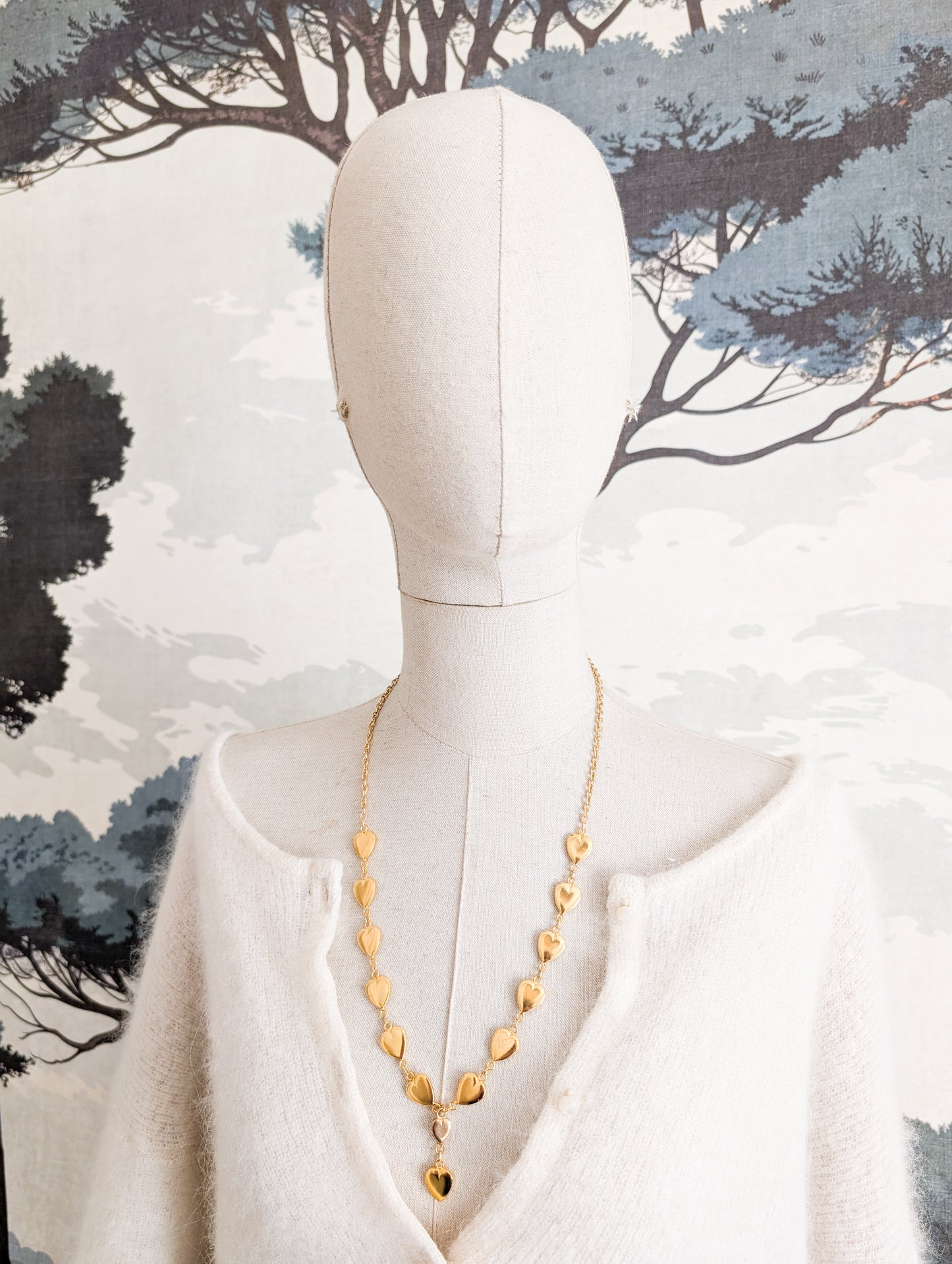 Long collier coeurs Corocraft