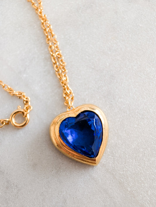 Collier coeur bleu Corocraft