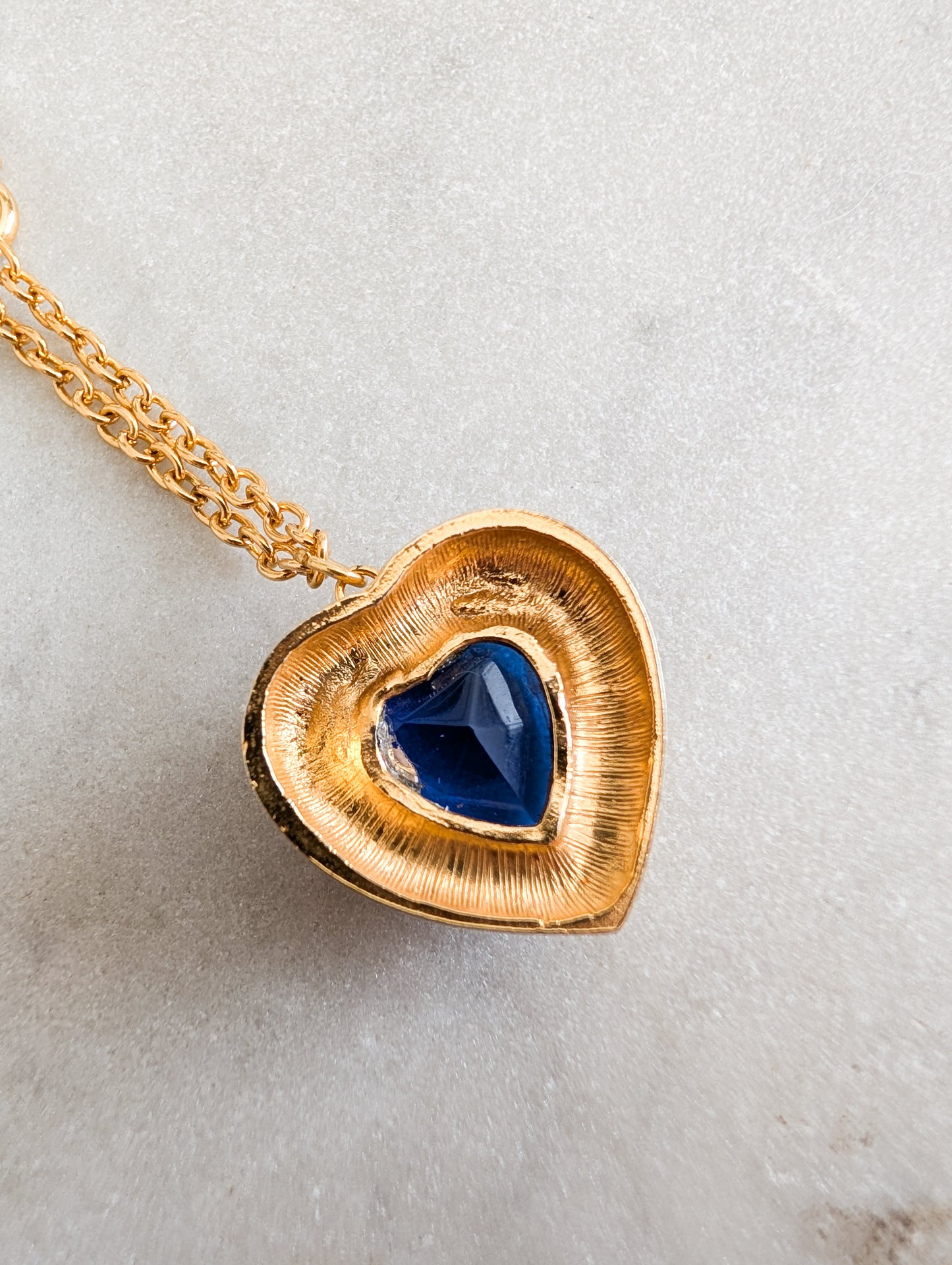 Collier coeur bleu Corocraft