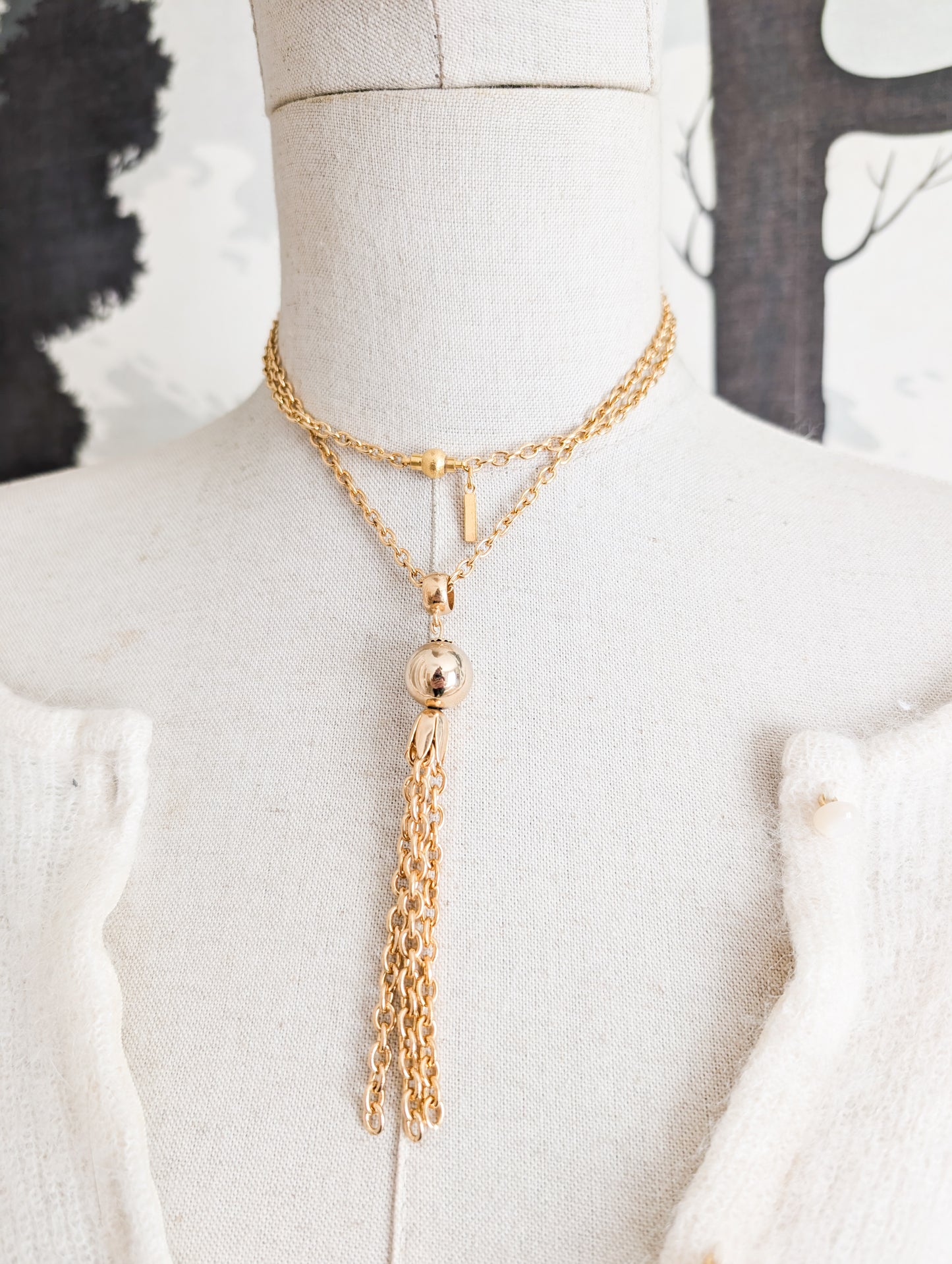 Sautoir pompon Corocraft