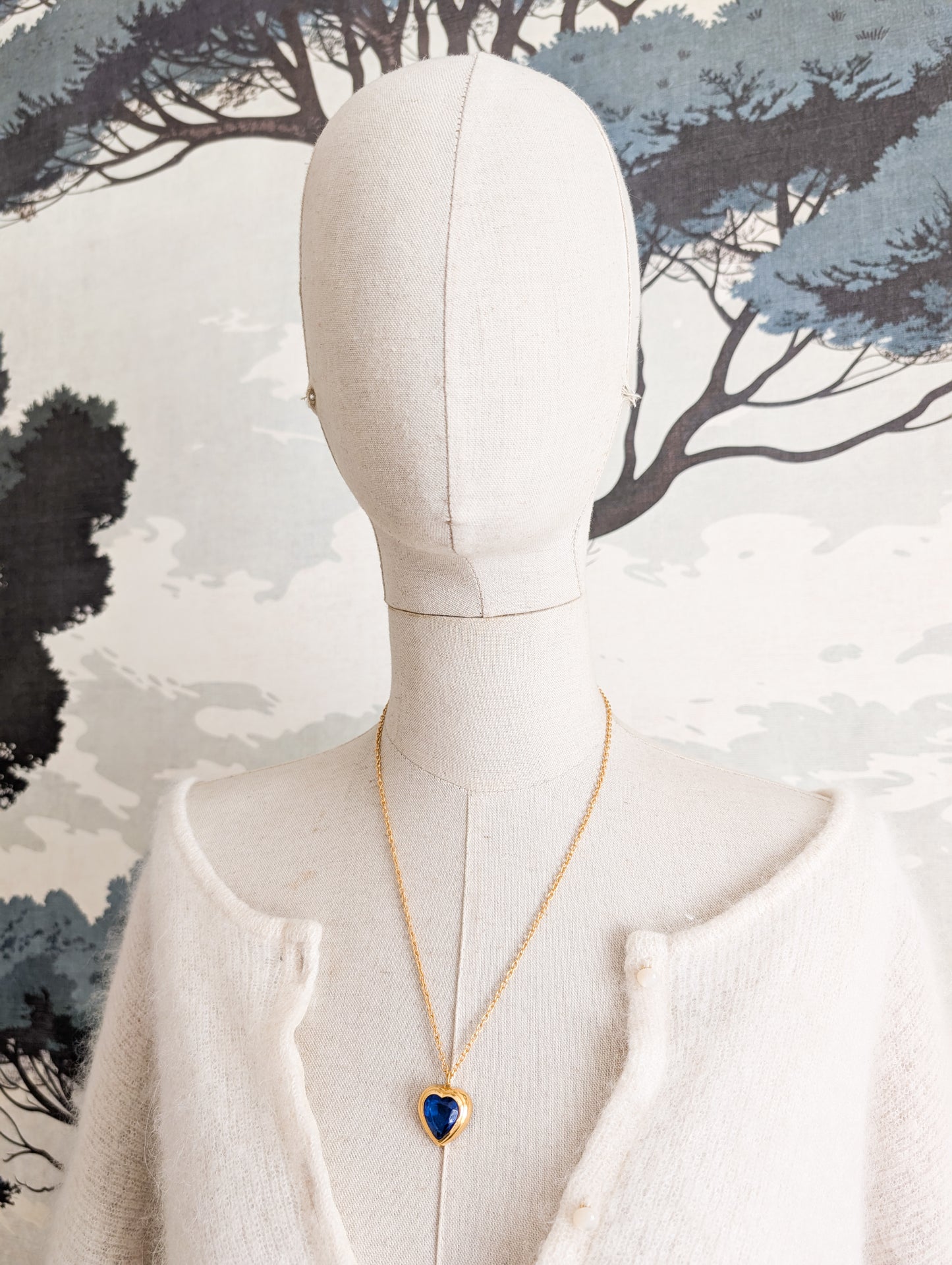 Collier coeur bleu Corocraft