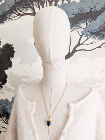 Collier coeur bleu Corocraft