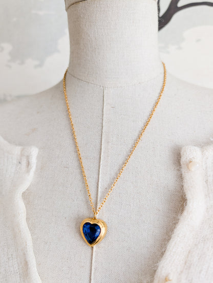 Collier coeur bleu Corocraft