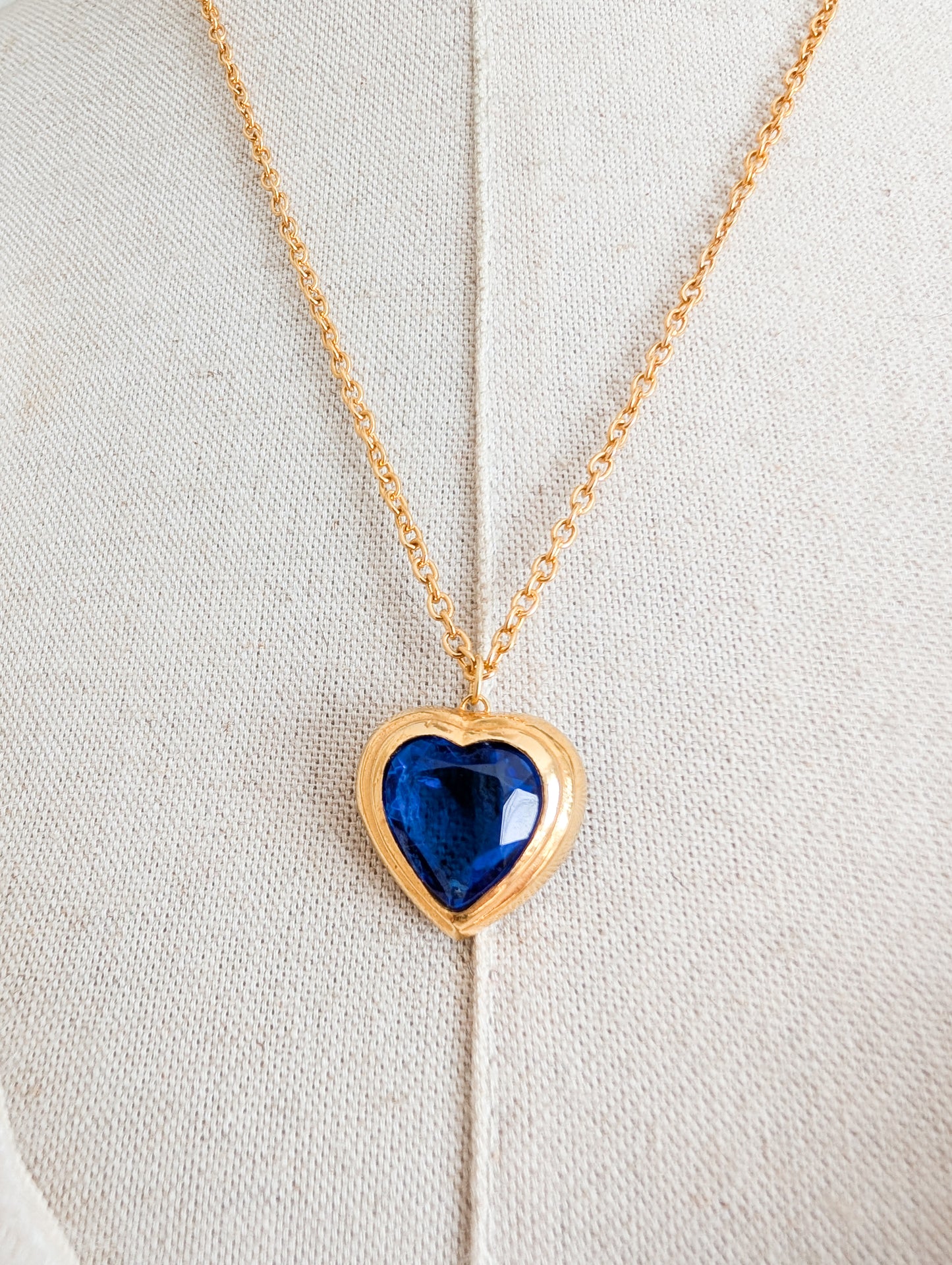 Collier coeur bleu Corocraft