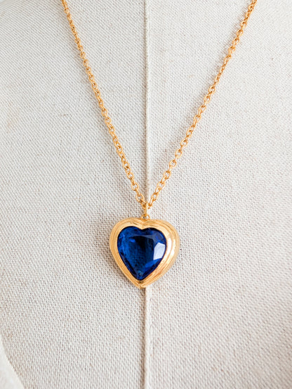 Collier coeur bleu Corocraft