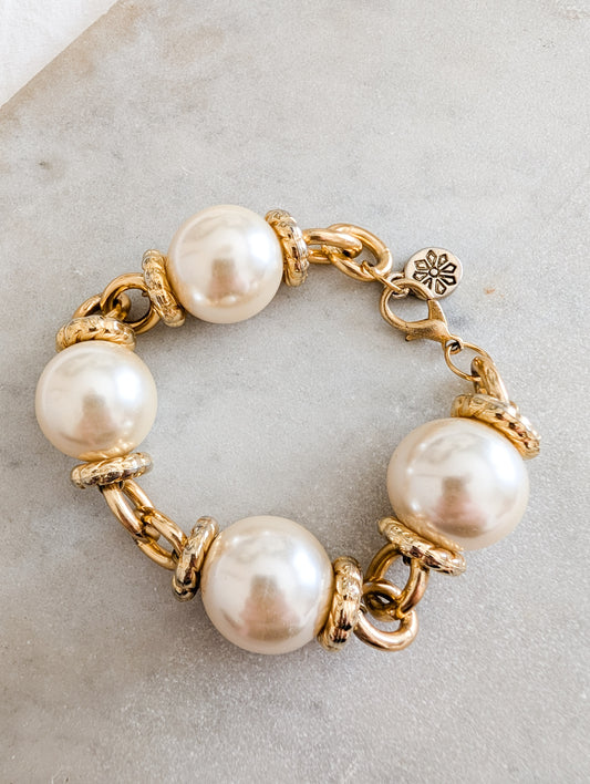 Bracelet perles oversize 80's