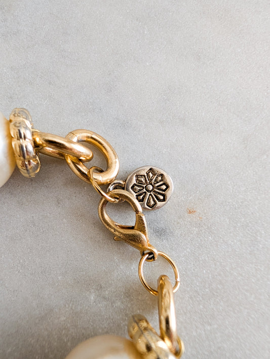 Bracelet perles oversize 80's