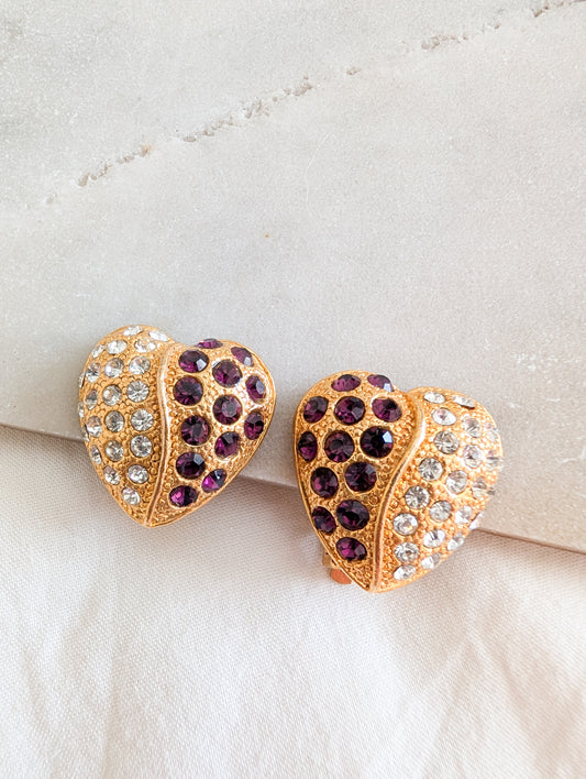 Boucles à clips coeurs