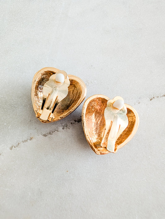 Boucles à clips coeurs