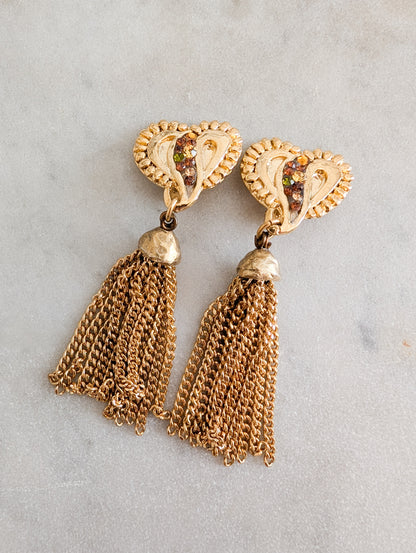 Longues boucles coeurs
