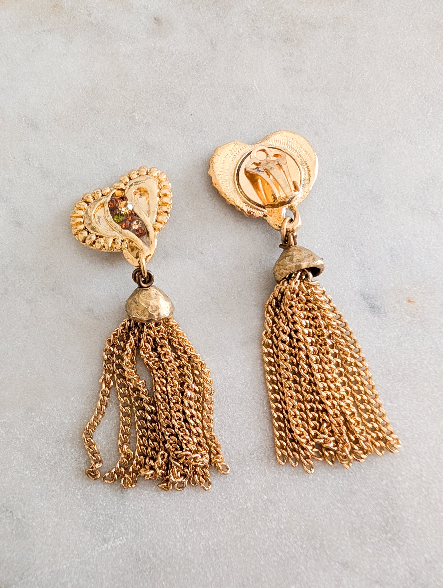 Longues boucles coeurs