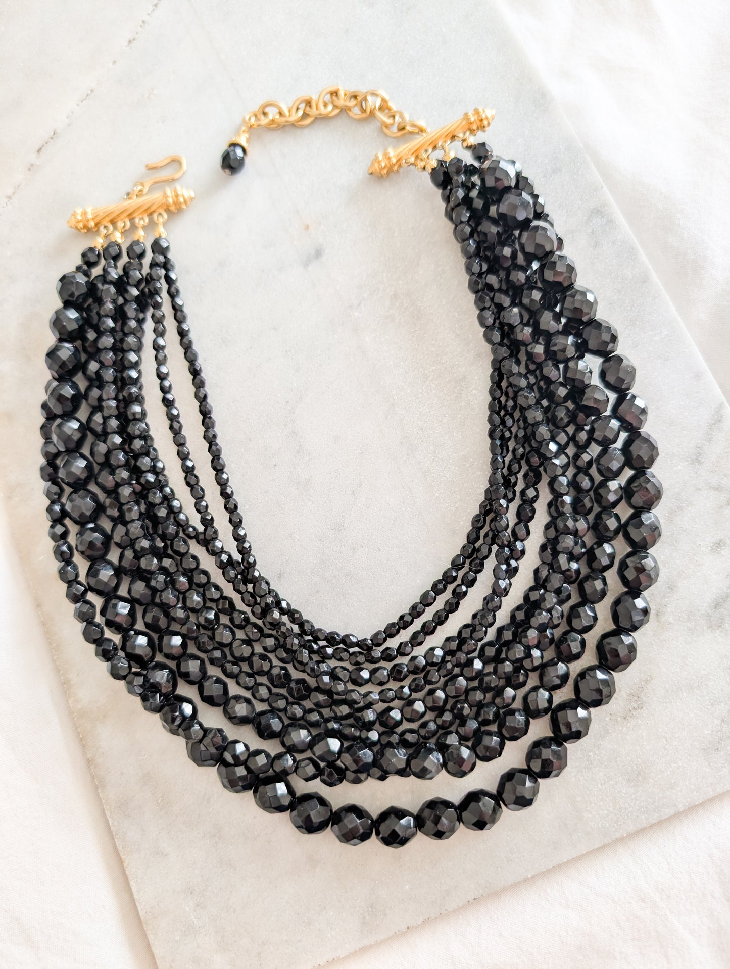 Collier cascade de cristal 60's