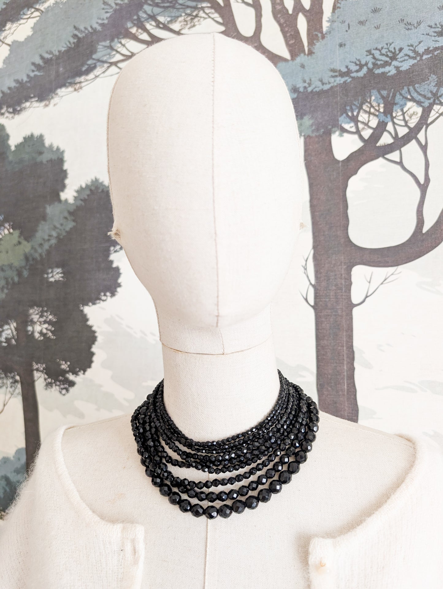 Collier cascade de cristal 60's