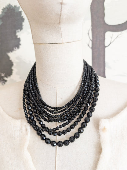 Collier cascade de cristal 60's