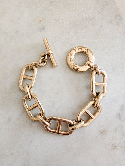 Bracelet Agatha maille Marine 80's