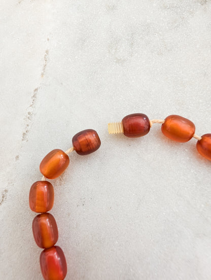 Long collier en Bakélite 1930 perles ovales