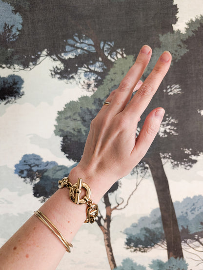 Bracelet Agatha maille Marine 80's
