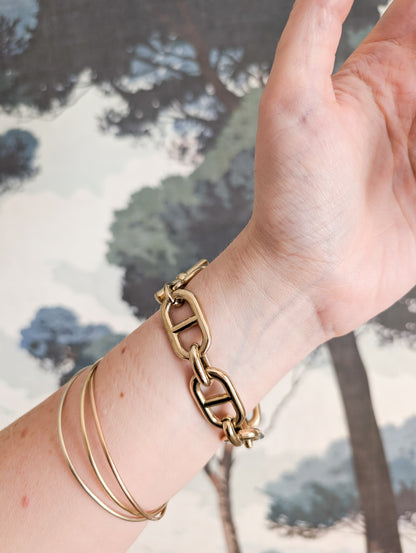 Bracelet Agatha maille Marine 80's