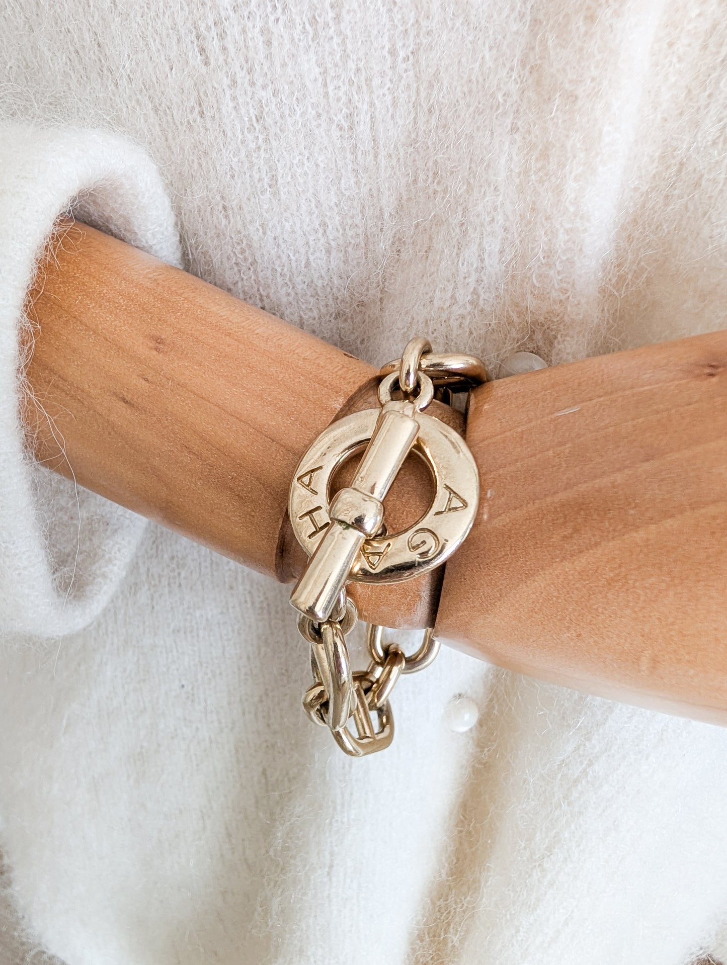 Bracelet Agatha maille Marine 80's
