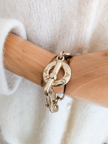 Bracelet Agatha maille Marine 80's