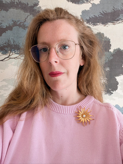 Broche fleur américaine