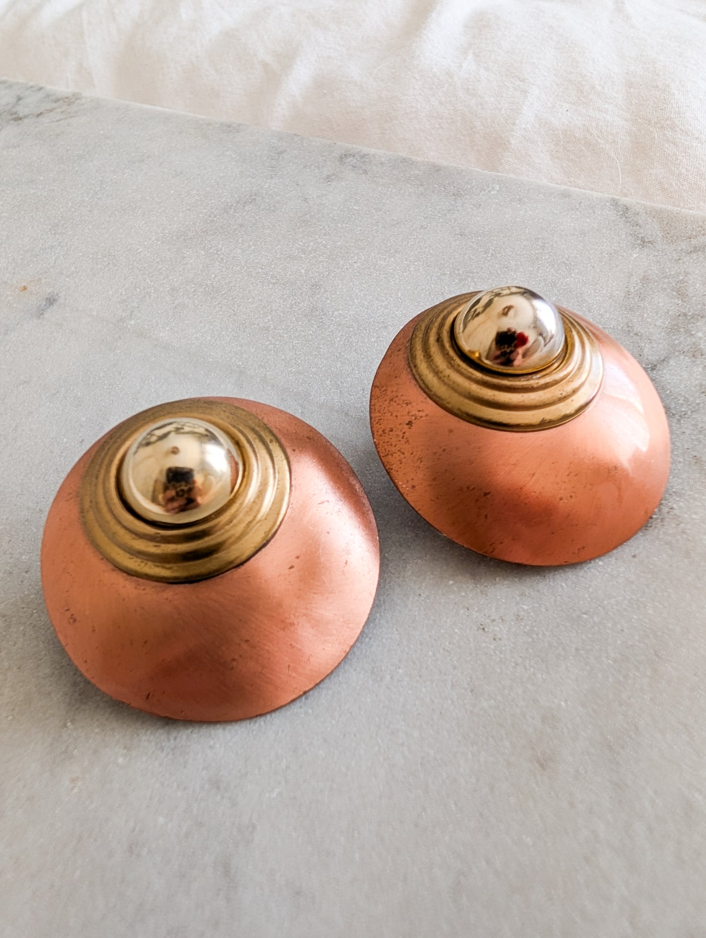 Boucles oreilles percées cuivre