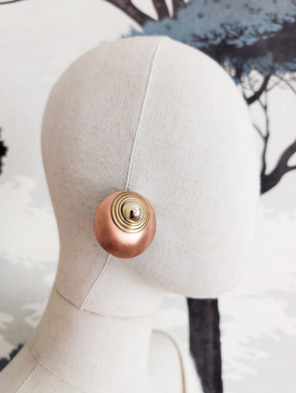 Boucles oreilles percées cuivre