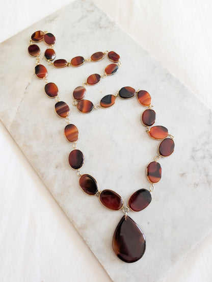 Sautoir en Agates 1970