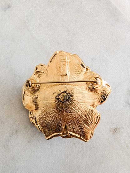 Très rare broche rose Yves Saint Laurent