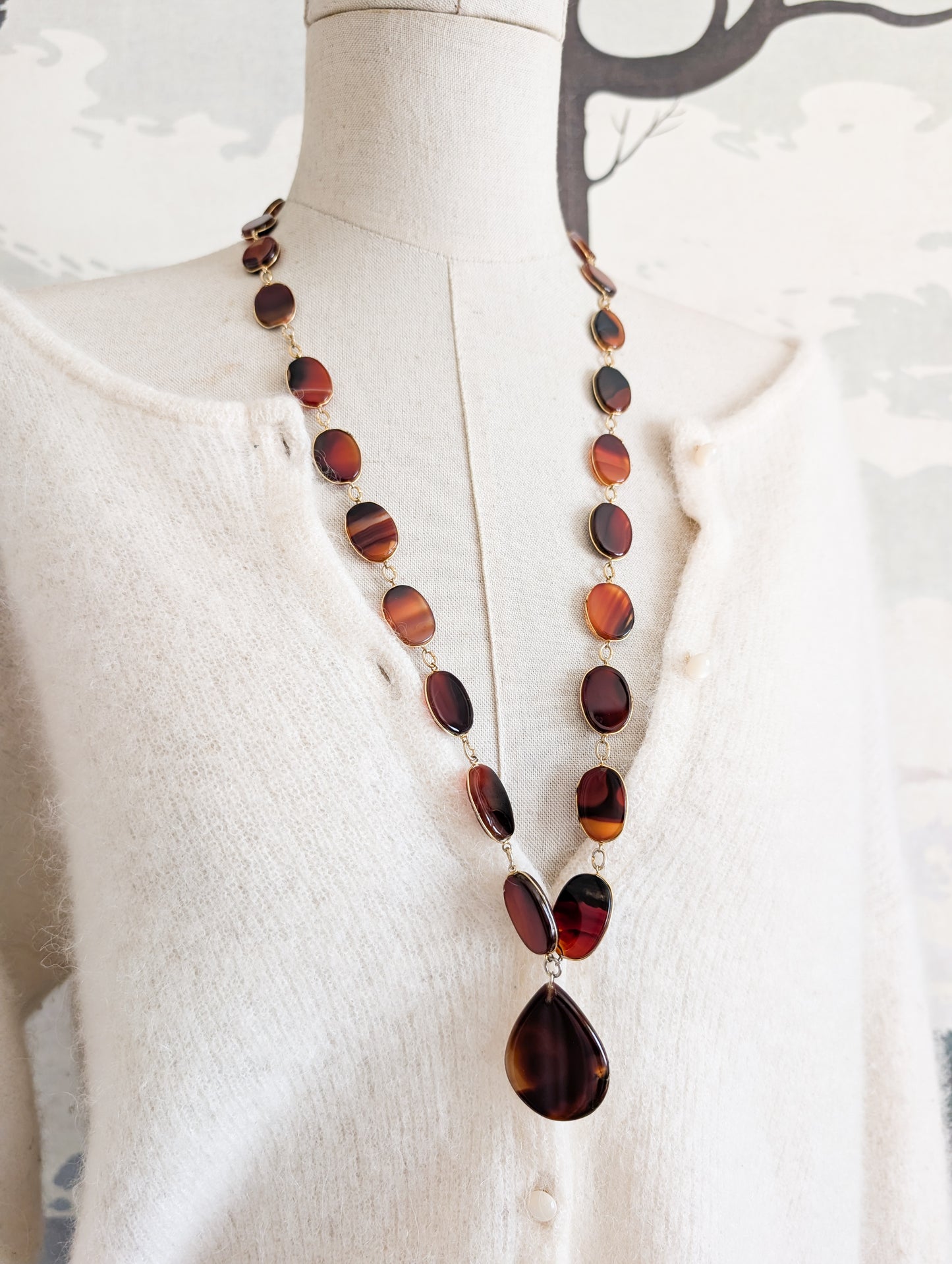 Sautoir en Agates 1970